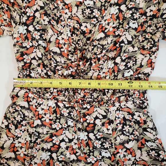 Free People Forget Me Not Fit & Flare Floral Mini Dress Charcoal - Picture 10 of 13